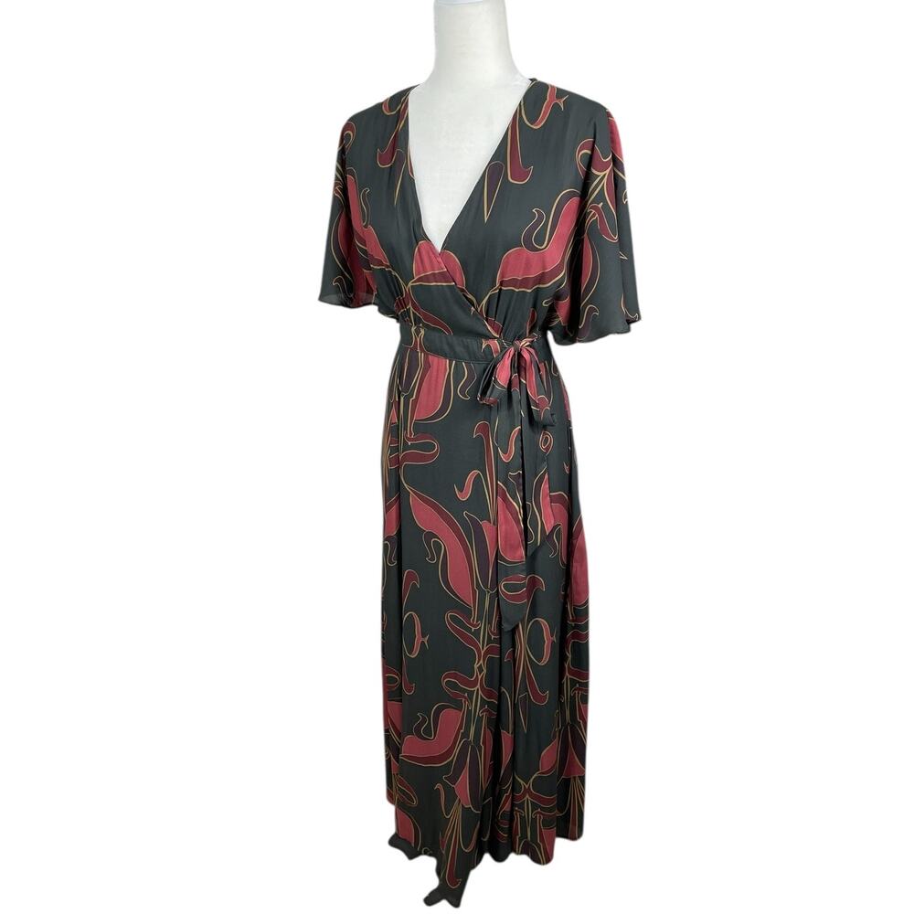 Free People Sweet Escape Floral Maxi Wrap Dress Boho Festival Size XS - Picture 6 of 16